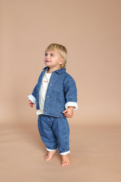 Grown / Quilted Hemp Denim Pants - Denim(2,3,4)